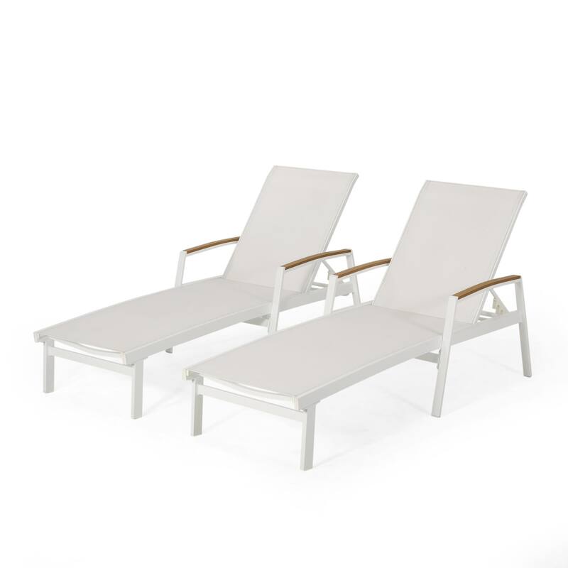 Rustic Outdoor Wicker Chaise Lounge