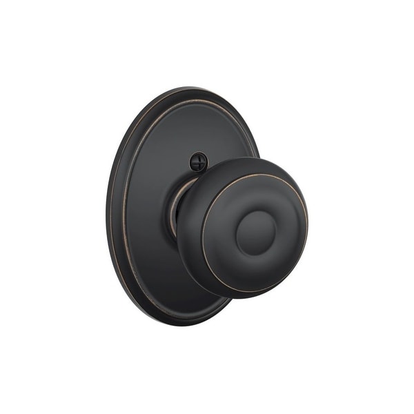 Schlage F170-GEO-WKF Georgian Non-Turning One-Sided Dummy Door Knob with the Decorative Wakefield Rose