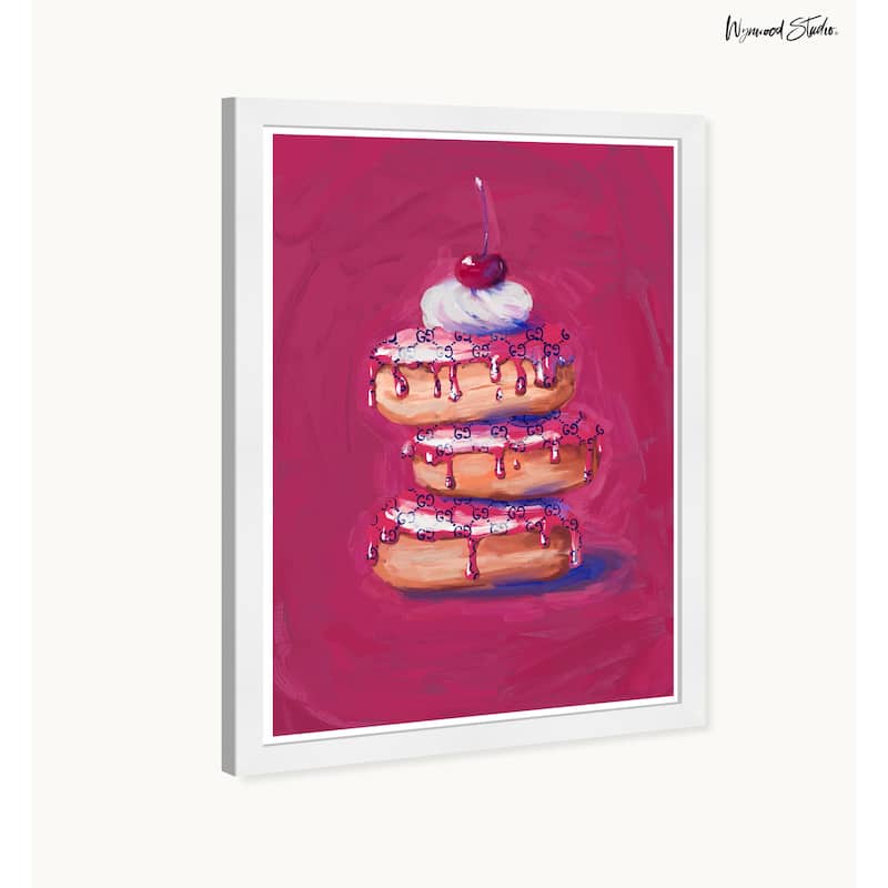 Wynwood Studio Cherry Topped Stack Framed Trendy Fashion Kitchen Art Prints