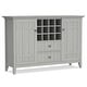 preview thumbnail 2 of 16, WYNDENHALL Freemont SOLID WOOD 54" Wide Transitional Sideboard Buffet & Wine Rack - 17" D x 54" W x 36" H
