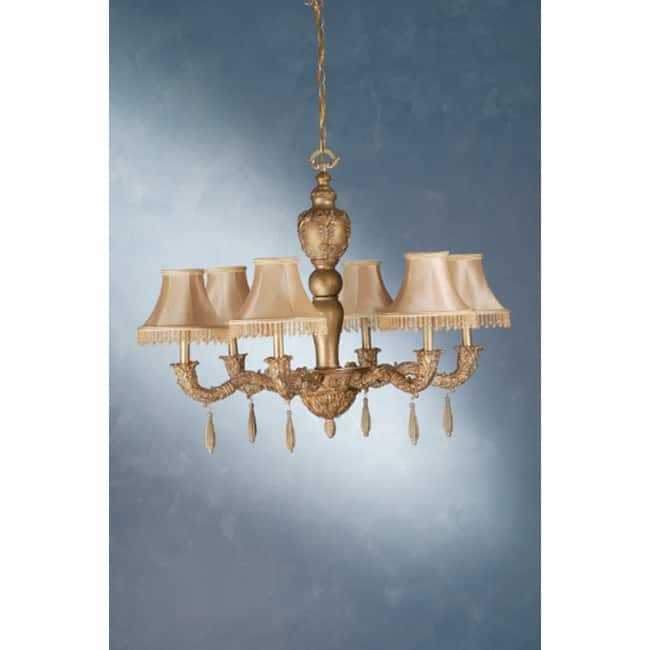 Meyda Tiffany Monticello 6 Light 35" Wide Chandelier with Silver Mica