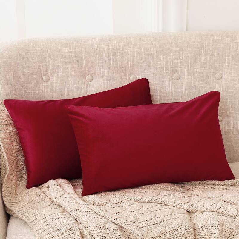 Deconovo Velvet Soft Throw Pillow Covers 2 PCS (Cover Only)