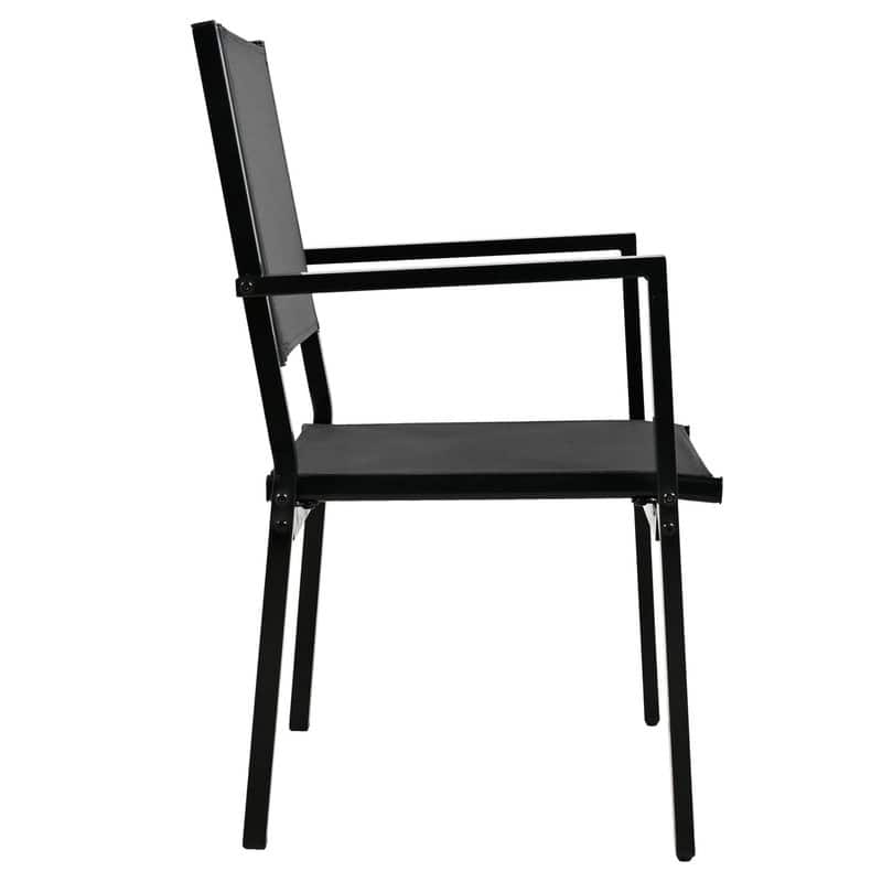 Steel Outdoor Table and Chair Set, Suitable for Patio, Balcony, Backyard