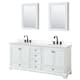 Option White / White Quartz Top / Matte Black Hardware