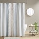 preview thumbnail 12 of 20, INK+IVY Imani Cotton Printed Shower Curtain with Chenille White/Navy