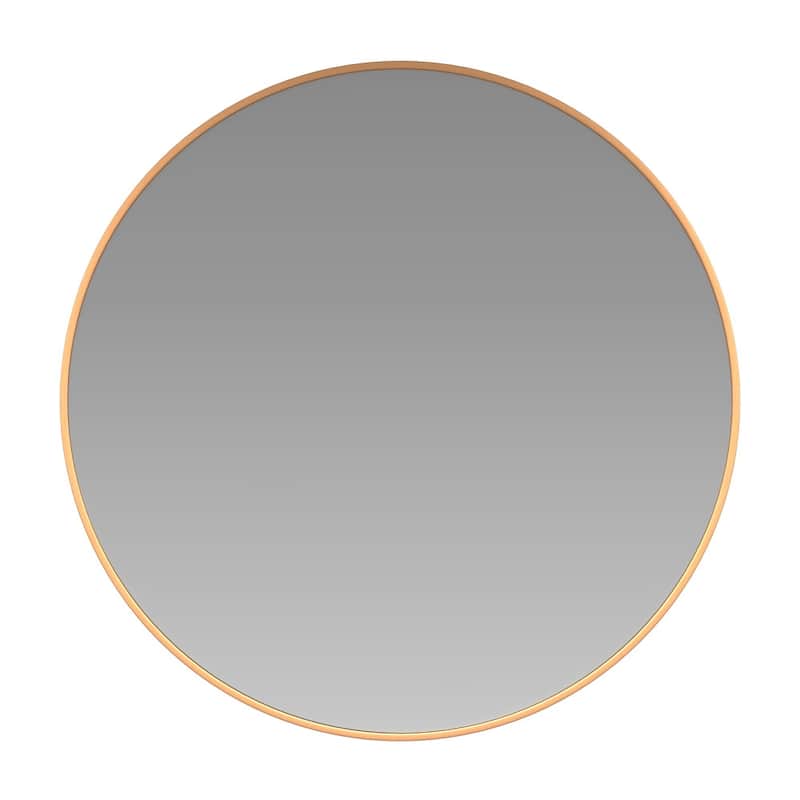 Accent Wall Mount Mirror with Aluminum Frame - Round Wall Mirror