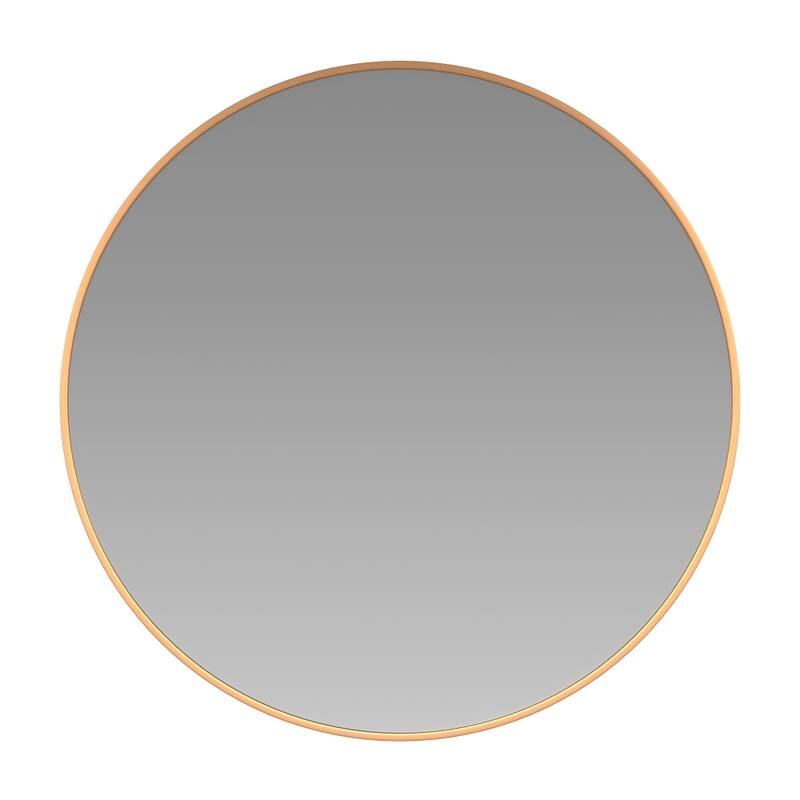 Accent Wall Mount Mirror with Metal Frame - Round Wall Mirror