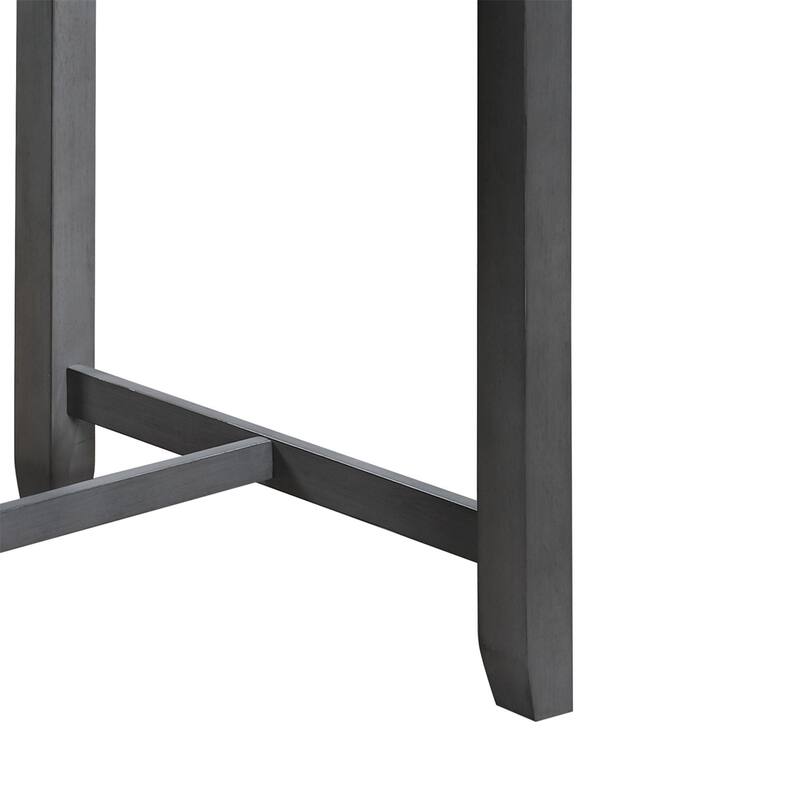 3-Piece Counter Height Dining Table with Shelves and 2 Chairs