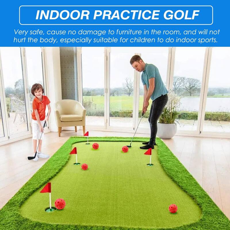 GSE™ 12-Pack Indoor/Outdoor Plastic Hollow Practice Golf Balls, Airflow Training Golf Balls