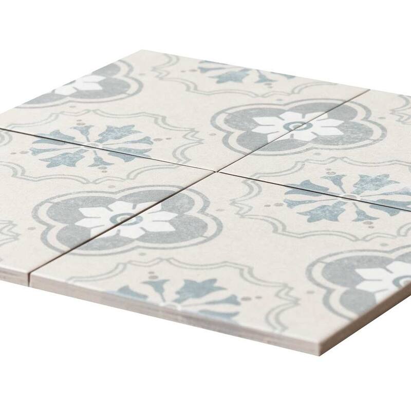 The Tile Life Oheka 6x6 Bridgeham Matte Porcelain Patterned Floor & Wall Tile