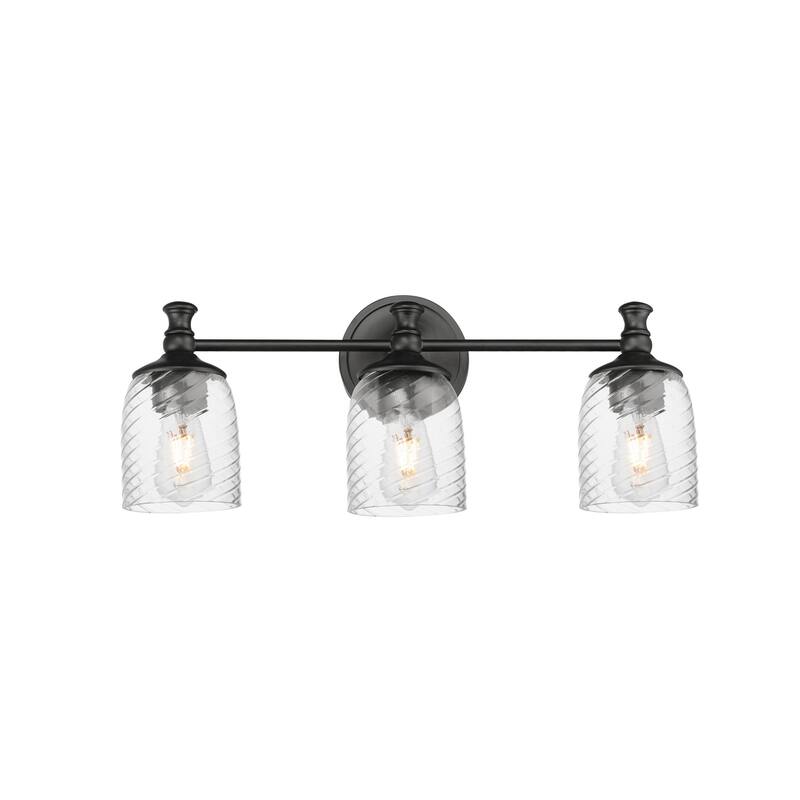 Maxim 21353 Swirl 3 Light 23" Wide Vanity Light - Black