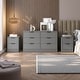 preview thumbnail 9 of 26, Kappesberg New Fresno 3-Piece Bedroom Set, One 6-Drawer Dresser and Two 2-Drawer Nightstands Grey