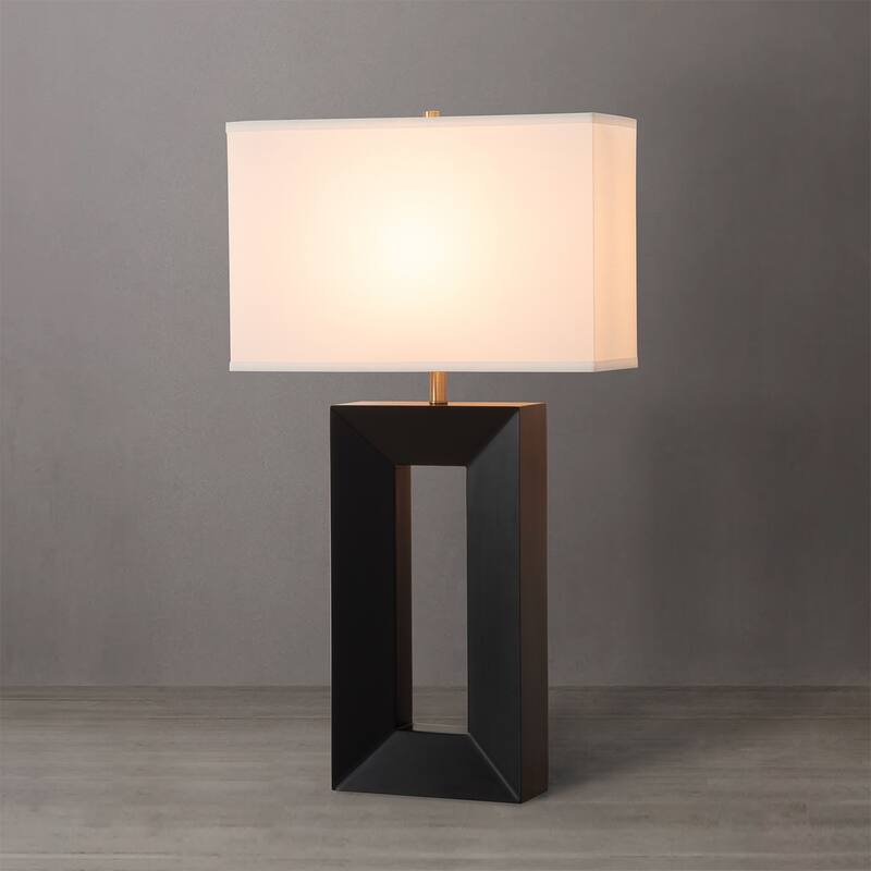 NOVA of California Julie Standing Table Lamp - Dark Walnut Wood Finish