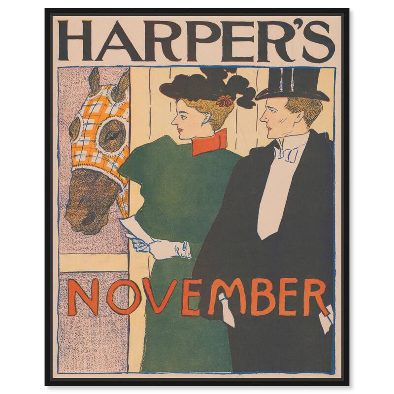 Harpers November 1895 Canvas by Art Remedy - Black - 20" x 24"