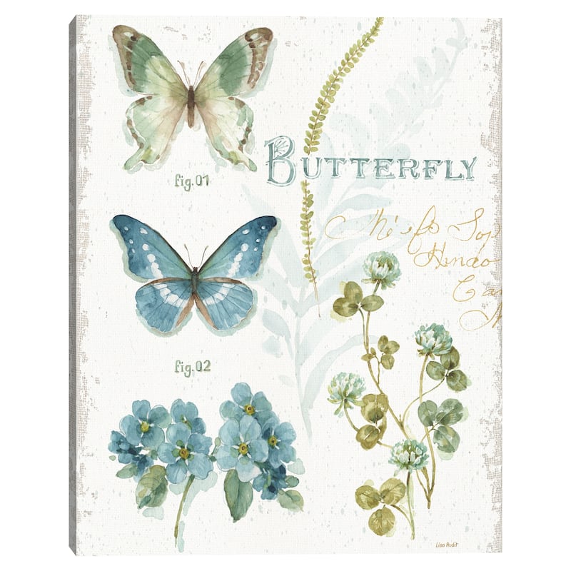 My Greenhouse Botanical Butterfly by Lisa Audit Canvas Art Print