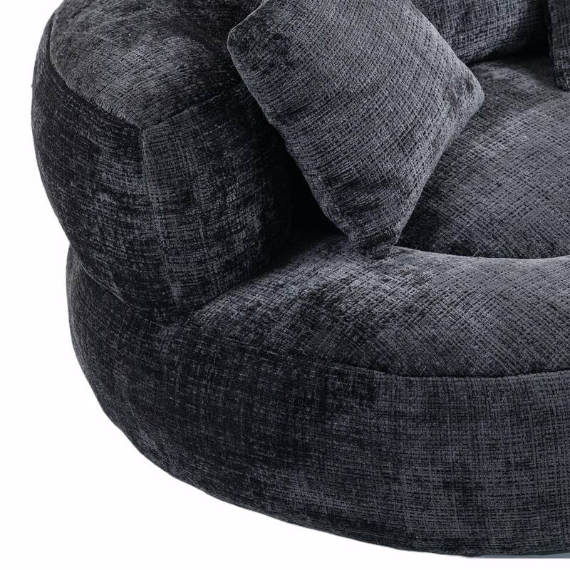 Durable Lazy Sofa Comfort Lounger, High Back Bean Bag Couch with 3 Pillows