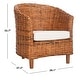 preview thumbnail 3 of 7, SAFAVIEH Omni Rattan Barrel Chair with Cushion - 29.1" x 27.2" x 32.7"