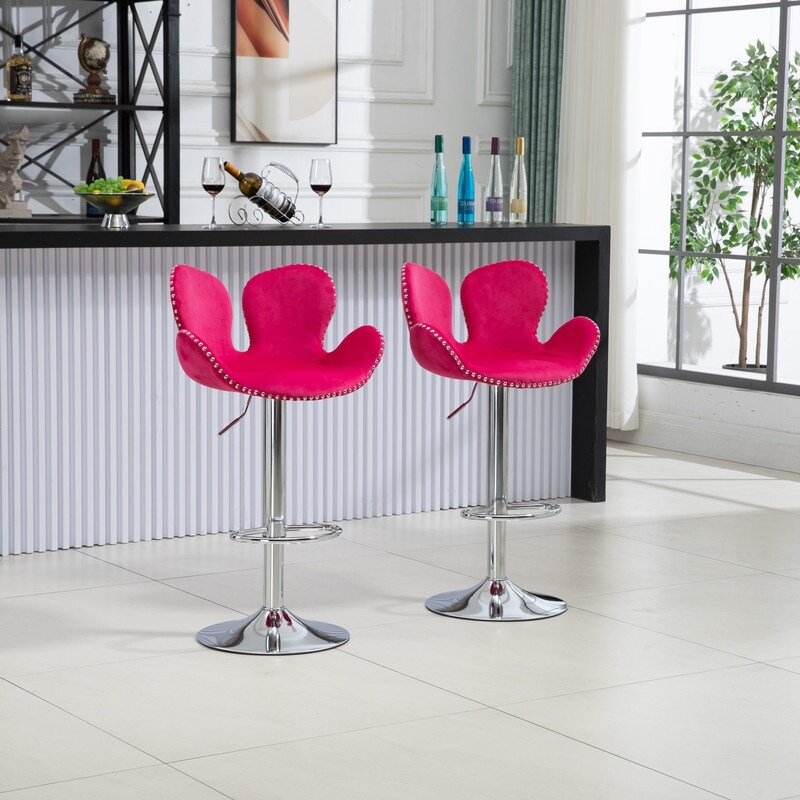Bright pink bar stools deals