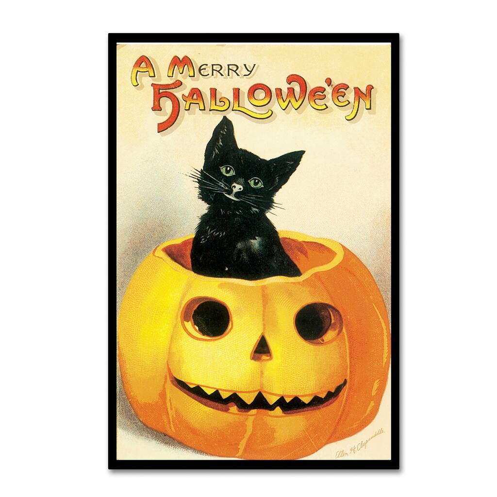 Vintage Apple Collection 'Merry Halloween' Canvas Art