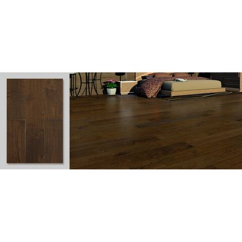 East West Furniture Interlocking Wood Floor Tiles - Engineered Hardwood Flooring for Indoor (Finish Option)