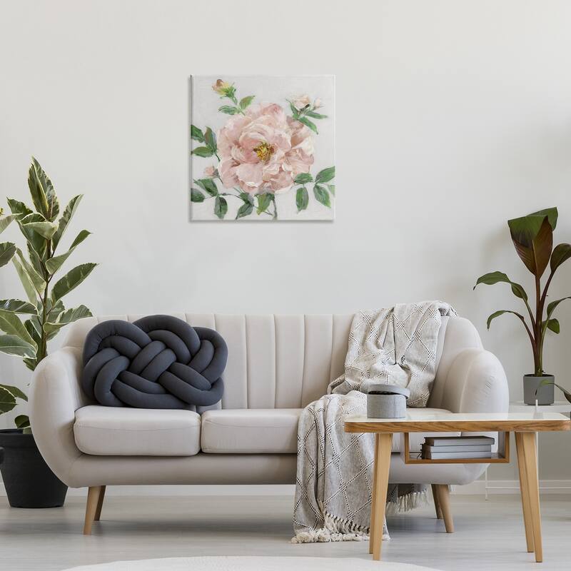 Stupell Pink Carnation Blossom Canvas Wall Art Design By Sally Swatland