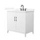 Option White / White Quartz Top / Matte Black Hardware