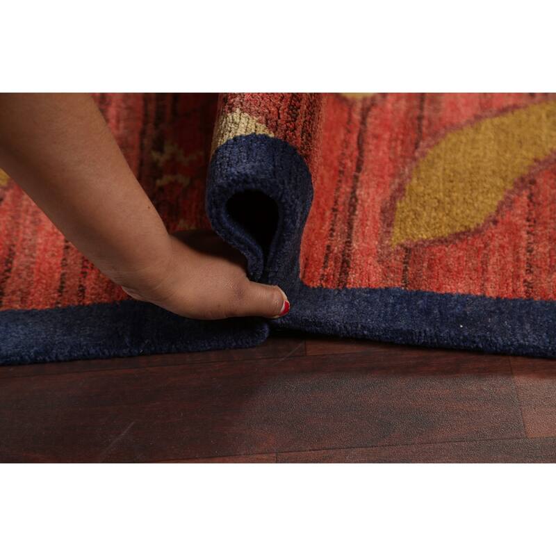 Vegetable Dye Nepalese Oriental Home Decor Area Rug Wool Hand-knotted - 6'2" x 9'1"