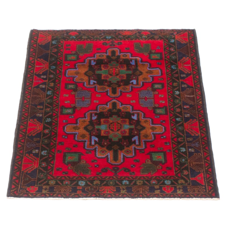 Teimani Red Rug 3'0" x 4'4" - 3'0 x 4'4