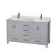Option Gray / White Carrara Marble Top