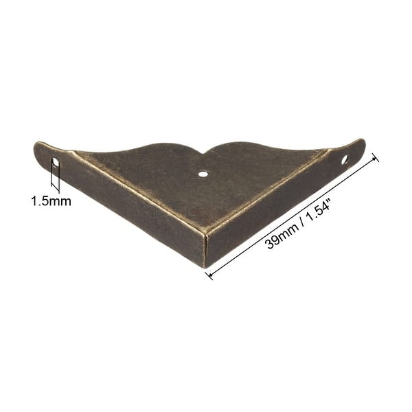Protecteurs D'angle Métal 45x45x45mm - Ton Bronze - Lot De 8 Pièces - Marque Uxcell