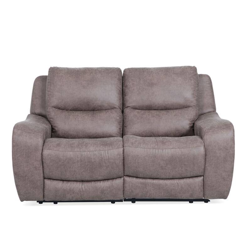 Furniture of America Evelio Modern Oversized Power Recline Loveseat with USB Ports