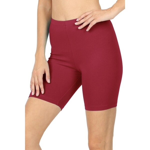 womens red spandex shorts