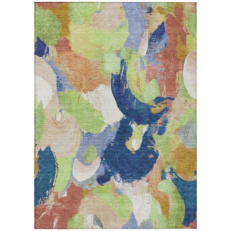 HomeRoots Abstract Transitional Rectangle Outdoor Rug