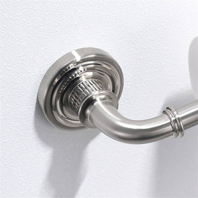 5 Piece Bathroom Hardware Set Towel Bar Toilet Paper Holder Robe Hooks Stainless Steel Wall Mounted Adjustable Accessory Set
