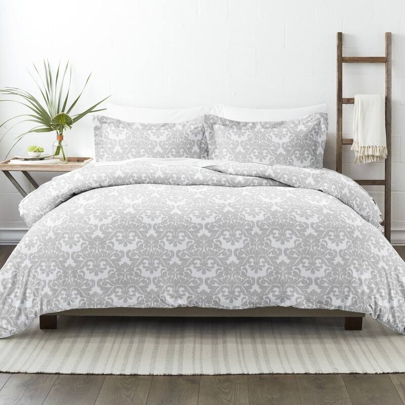 Becky Cameron Oversized Soft Damask 3 Piece Duvet Cover Set - Twin