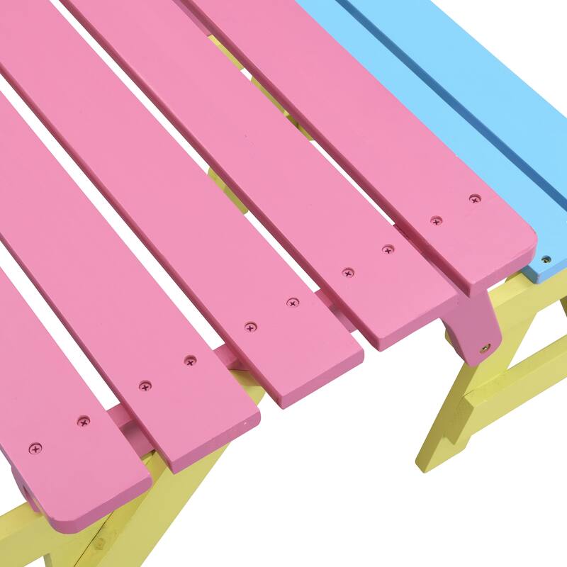 Kids Wooden Table and Chair Set Multi-Functional Activity Play Furniture for Arts Crafts Snacks and Learning