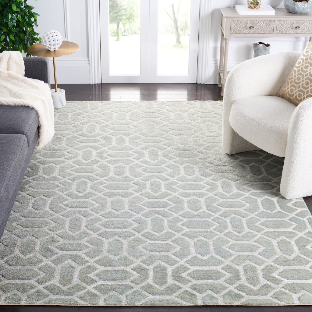 SAFAVIEH Hand-knotted Santa Fe Burgel Modern Wool Rug