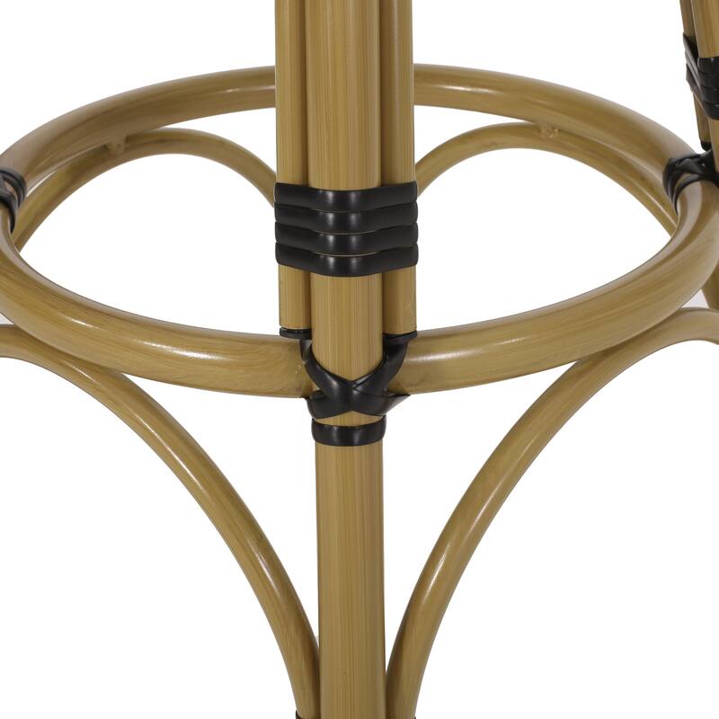 Starla Outdoor Aluminum and Wicker 29.5 Inch Barstools (Set of 4) by Christopher Knight Home