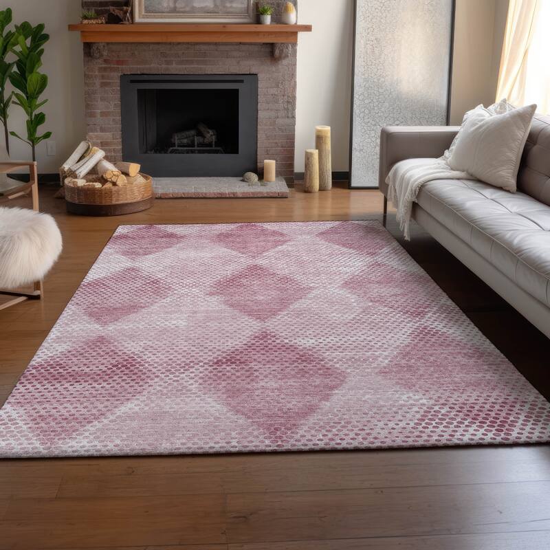 Premium Washable Super Soft Modern Diamonds Mayfield Rug