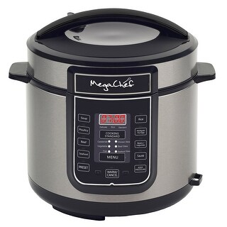 MegaChef Digital Countertop Pressure Cooker with 6 Quart Capacity - On ...