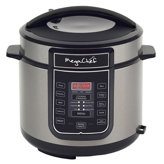 MegaChef Digital Countertop Pressure Cooker with 6 Quart Capacity - On ...