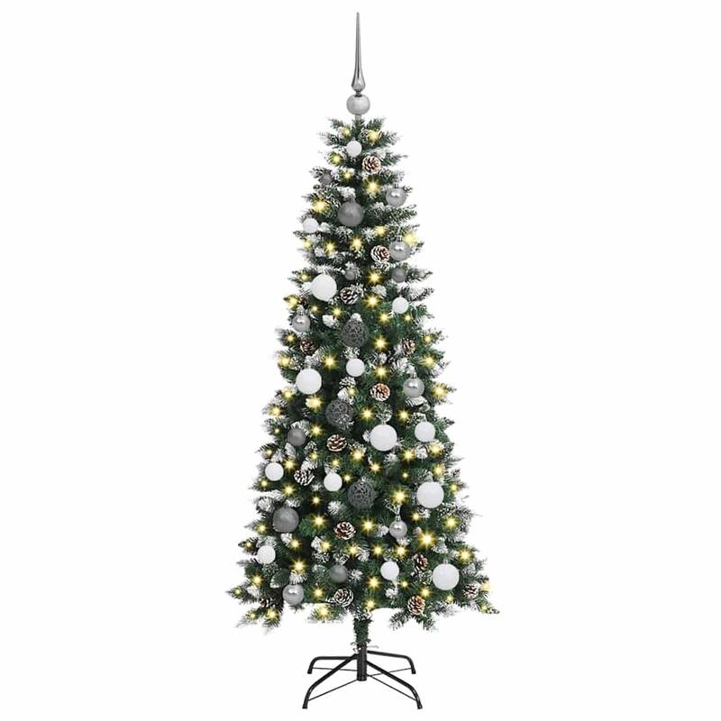 vidaXL Artificial Christmas Tree White 59.1" PVC