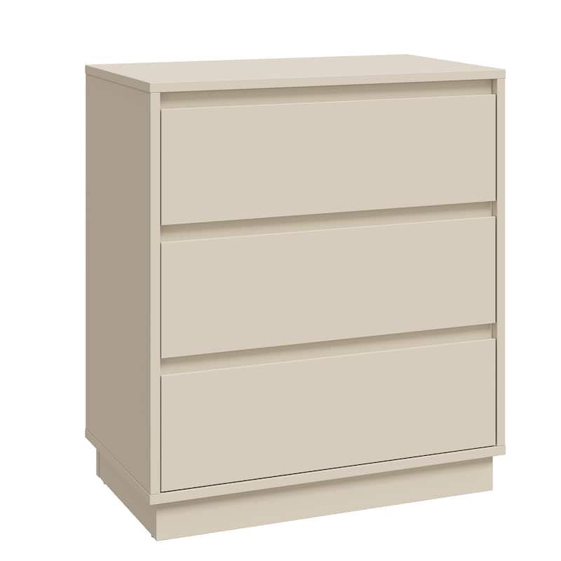 Large Wood Nighstand with 3 Drawers