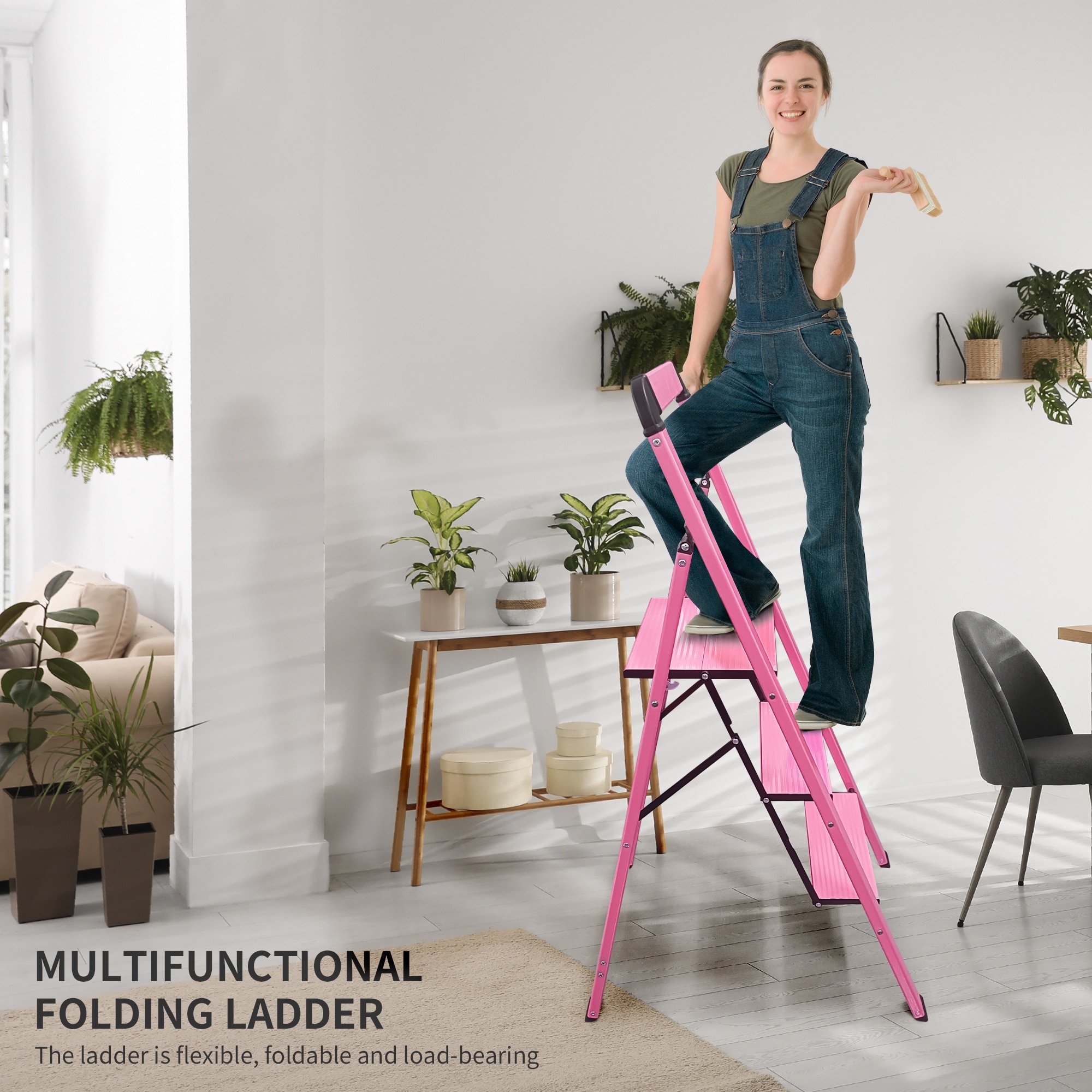 3 Steps Lightweight Aluminum Folding Step Stool On Sale Bed Bath Beyond 38398476