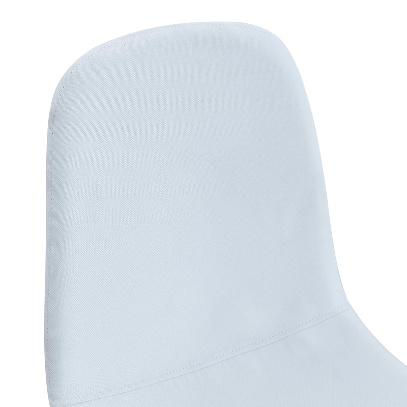 Minimalist Dining Chair Set of 4, Linen Fabric Kitchen Chair with Metal Legs Modern Armless Side Chair for Office