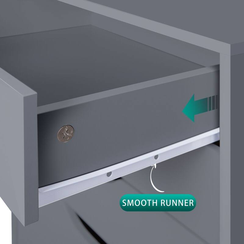 7- Drawer Office File Wooden Cabinet, for Home Office, Mobile File Cabinet, Mobile Storage Cabinet, Filing Storage Drawer