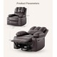 preview thumbnail 18 of 73, Oversized power recliner with heat, massage, 360 degrees swivel, and cup holder.