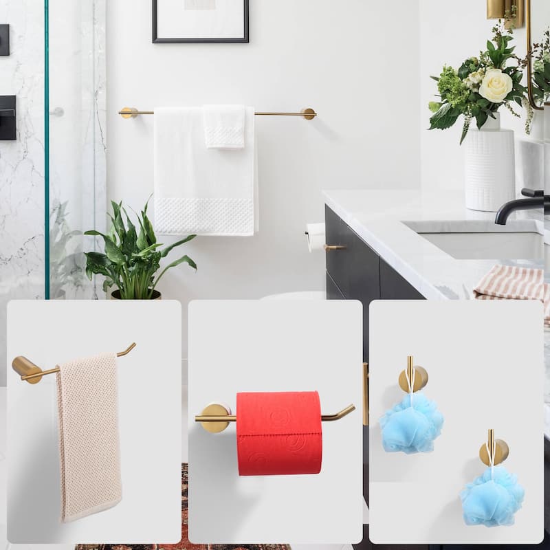 WOWOW 5-Piece Bath Hardware Set Accessory