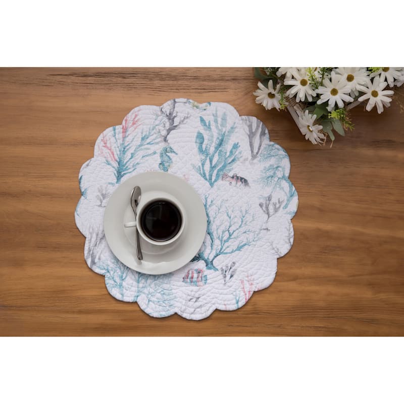 St.Vincent Round Placemats Set of 6, 17"