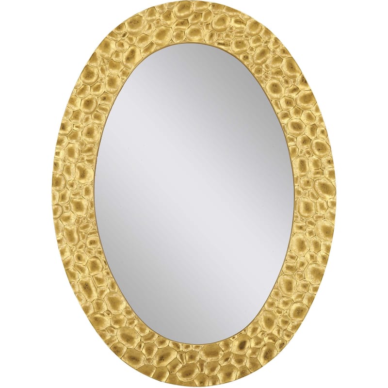 HomeRoots 46" Gold Oval Accent Mirror - 33.00 in. x 46.00 in. x 1.00 in.